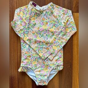 NWT Minnow Liberty Floral Rashguard One Piece